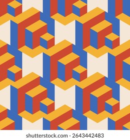 Trendy minimalist seamless pattern with abstract creative geometric composition