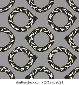 Trendy minimalist seamless pattern with abstract creative art hand drawn composition