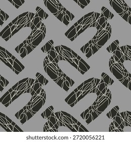 Moda minimalista padrão sem costura com linha criativa abstrata arte mão desenhado composição