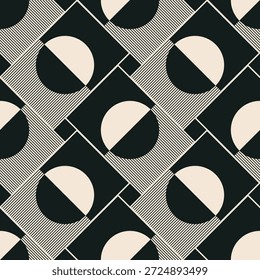 Modelo inconsútil minimalista de moda con la composición artística creativa geométrica abstracta