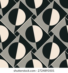 Modelo inconsútil minimalista de moda con la composición artística creativa geométrica abstracta