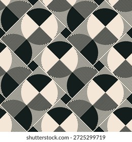 Modelo inconsútil minimalista de moda con la composición artística creativa geométrica abstracta