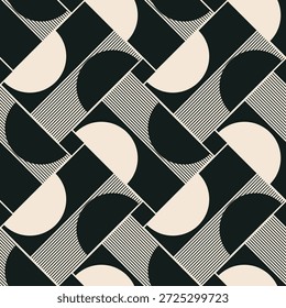 Modelo inconsútil minimalista de moda con la composición artística creativa geométrica abstracta