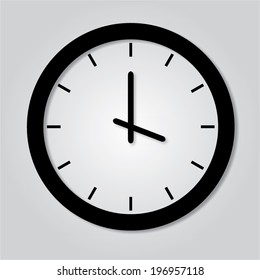 Trendy Minimalistic  Clock With Transparent Shadow