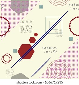 Trendy minimalistic creative design, modern abstract background. Seamless pattern. Geometric element. Good for cover, voucher, poster, flyer, banner. Vector stock illustration