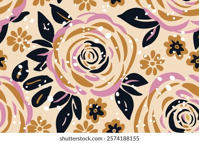 Trendy minimalistic floral background. Floral backdrop design