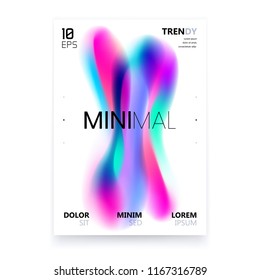 Trendy Minimalistic Fluid Blurred Gradient A4 Poster Design. Modern Background for Poster, Brochure, Advertising, Placard, Invitation Card, Music Festival, Night Club