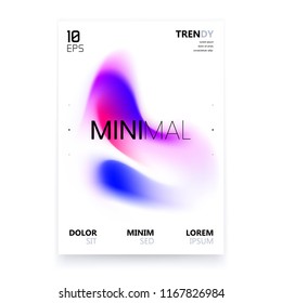 Trendy Minimalistic Fluid Blurred Gradient A4 Poster Design. Modern Background for Poster, Brochure, Advertising, Placard, Invitation Card, Music Festival, Night Club