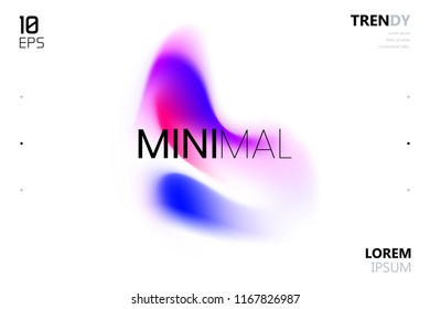 Trendy Minimalistic Fluid Blurred Gradient Background. Modern Backdrop for Poster, Brochure, Advertising, Placard, Invitation Card, Music Festival, Night Club, Landing Page Webside