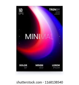 Trendy Minimalistic Fluid Blurred Gradient A4 Poster Design. Modern Background for Poster, Brochure, Advertising, Placard, Invitation Card, Music Festival, Night Club