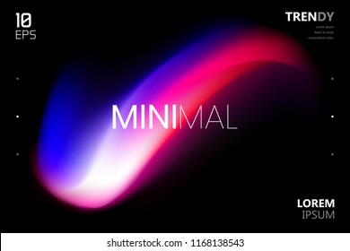 Trendy Minimalistic Fluid Blurred Gradient Background. Modern Backdrop for Poster, Brochure, Advertising, Placard, Invitation Card, Music Festival, Night Club, Landing Page Webside