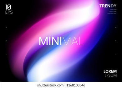 Trendy Minimalistic Fluid Blurred Gradient Background. Modern Backdrop for Poster, Brochure, Advertising, Placard, Invitation Card, Music Festival, Night Club, Landing Page Webside