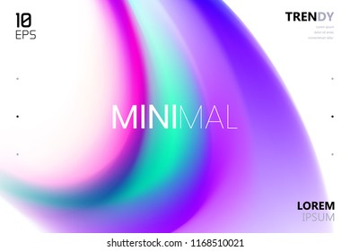 Trendy Minimalistic Fluid Blurred Gradient Background. Modern Backdrop for Poster, Brochure, Advertising, Placard, Invitation Card, Music Festival, Night Club, Landing Page Webside