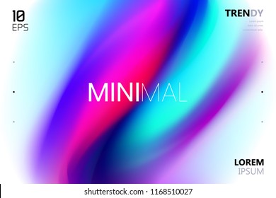 Trendy Minimalistic Fluid Blurred Gradient Background. Modern Backdrop for Poster, Brochure, Advertising, Placard, Invitation Card, Music Festival, Night Club, Landing Page Webside