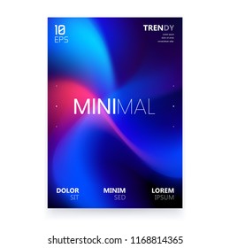 Trendy Minimalistic Fluid Blurred Gradient Black A4 Poster Design. Modern Background for Poster, Brochure, Advertising, Placard, Invitation Card, Music Festival, Night Club
