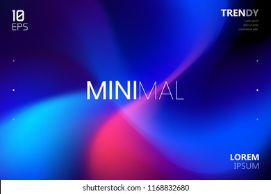 Trendy Minimalistic Fluid Blurred Gradient Background. Modern Backdrop for Poster, Brochure, Advertising, Placard, Invitation Card, Music Festival, Night Club, Landing Page Webside