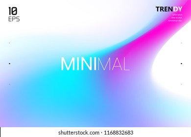 Trendy Minimalistic Fluid Blurred Gradient Background. Modern Backdrop for Poster, Brochure, Advertising, Placard, Invitation Card, Music Festival, Night Club, Landing Page Webside