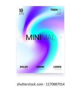 Trendy Minimalistic Fluid Blurred Gradient White A4 Poster Design. Modern Background for Poster, Brochure, Advertising, Placard, Invitation Card, Music Festival, Night Club