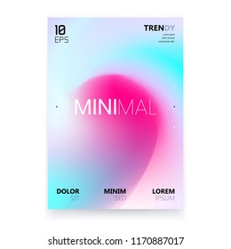 Trendy Minimalistic Fluid Blurred Gradient White A4 Poster Design. Modern Background for Poster, Brochure, Advertising, Placard, Invitation Card, Music Festival, Night Club
