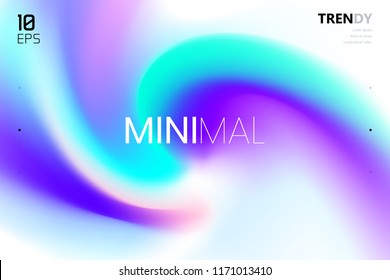 Trendy Minimalistic Fluid Blurred Gradient Background. Modern Backdrop for Poster, Brochure, Advertising, Placard, Invitation Card, Music Festival, Night Club, Landing Page Webside