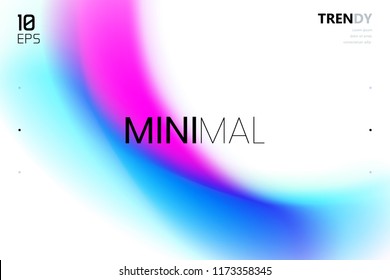 Trendy Minimalistic Fluid Blurred Gradient Background. Modern Backdrop for Poster, Brochure, Advertising, Placard, Invitation Card, Music Festival, Night Club, Landing Page Webside