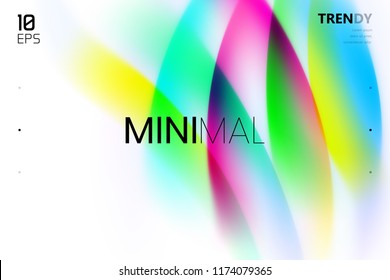 Trendy Minimalistic Fluid Blurred Gradient Background. Modern Backdrop for Poster, Brochure, Advertising, Placard, Invitation Card, Music Festival, Night Club, Landing Page Webside