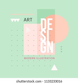 Trendy minimalistic geometric shape design. Vector modern art elements for business cards, invitations, gift cards, flyers, brochures