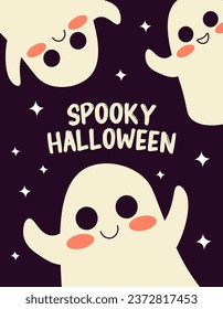 Trendy minimalistic Halloween poster with modern typography. Festive background, cover, sale banner, flyer design. Template for advertising, web, social media