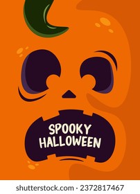 Trendy minimalistic Halloween poster with modern typography. Festive background, cover, sale banner, flyer design. Template for advertising, web, social media