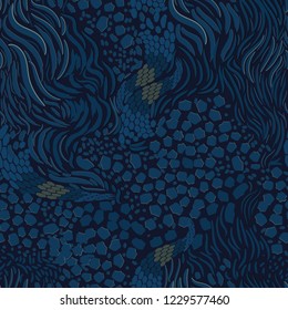 Trendy Mix animal skin prints , zebra, tiger, snake, safari africa seamless pattern vector design for fashion,fabric . 