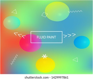 Trendy modern abstract background. Colorful backdrop with bright rainbow colors. Vector illustration vintage. Blue elegant and easy editable smooth banner template.