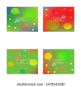 Trendy modern abstract background. Colorful backdrop with simple muffled colors. Vector illustration layout. Green elegant and easy editable smooth banner template.