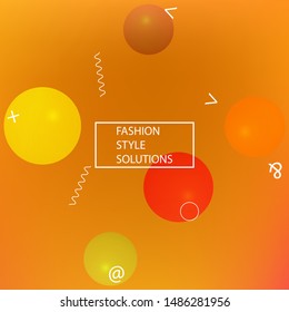 Trendy modern abstract background. Colorful backdrop with simple muffled colors. Vector illustration layout. Orange elegant and easy editable smooth banner template.