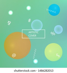 Trendy modern abstract background. Creative backdrop with simple muffled colors. Vector illustration pastel. Blue elegant and easy editable smooth banner template.