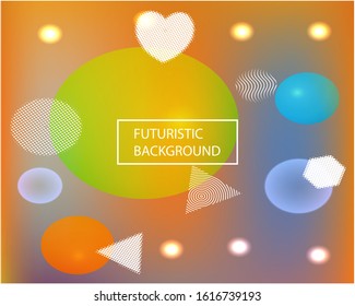 Trendy modern abstract background. Creative backdrop with colored bubbles and white shapes. Vector illustration layout. Blue elegant and easy editable smooth banner template.