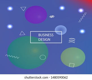 Trendy modern abstract background. Flat backdrop with simple muffled colors. Vector illustration layout. Blue elegant and easy editable smooth banner template.