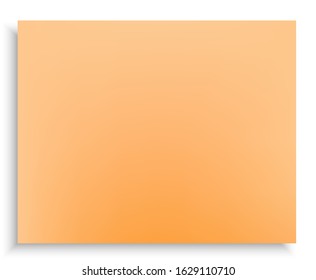 Trendy modern abstract background. Flat backdrop with smooth and soft shadow. Vector illustration element. Orange trendy and easy editable colored banner template.