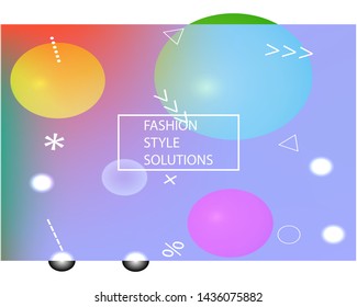 Trendy modern abstract background. Fresh backdrop with bright rainbow colors. Vector illustration flyer. Violet elegant and easy editable smooth banner template.