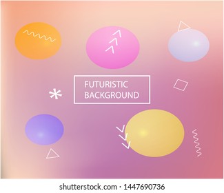 Trendy modern abstract background. Fresh backdrop with bright rainbow colors. Vector illustration pastel. Violet elegant and easy editable smooth banner template.