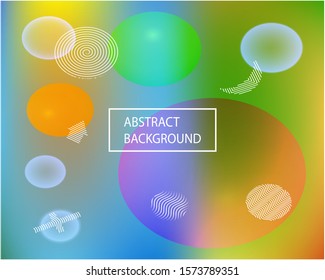 Trendy modern abstract background. Futuristic backdrop with colored bubbles and white shapes. Vector illustration art. Brown elegant and easy editable smooth banner template.
