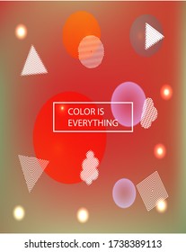 Trendy modern abstract background. Futuristic backdrop with colored bubbles and white shapes. Vector illustration pastel. Blue elegant and easy editable smooth banner template.
