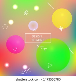 Trendy modern abstract background. Liquid backdrop with colored bubbles and white shapes. Vector illustration vintage. Pink elegant and easy editable smooth banner template.