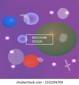 Trendy modern abstract background. Liquid backdrop with colored bubbles and white shapes. Vector illustration theme. Pink elegant and easy editable smooth banner template.