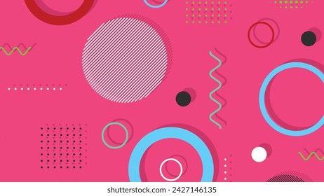 Trendy modern abstract background with memphis elements. Applicable for Posters, Banners, Flyers etc
