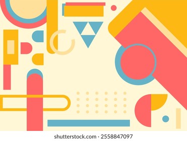 Trendy modern abstract background with memphis elements. Applicable for Posters, Banners, Flyers etc