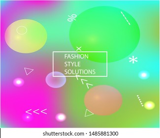 Trendy modern abstract background. Minimal backdrop with simple muffled colors. Vector illustration layout. Blue, green and violet elegant and easy editable smooth banner template.