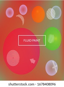 Trendy modern abstract background. Minimal backdrop with colored bubbles and white shapes. Vector illustration elements. Blue elegant and easy editable smooth banner template.