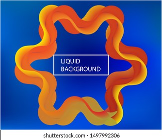 Trendy modern abstract background. Original creative backdrop with a blend. Blue, orange, yellow and red eco template for your projects, poster, banner or graphic design.