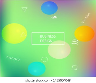 Trendy modern abstract background. Simple backdrop with simple muffled colors. Vector illustration flyer. Green elegant and easy editable smooth banner template.