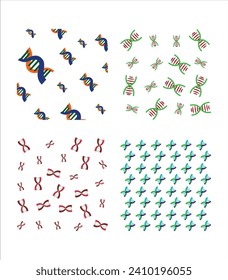 Trendy modern abstract background With Simple Shapes, Objects, Figures. Colorful Geometric Pattern. Trendy vector graphic elements for design. Modern monochrome print brutalism.  Fun colorful seamless